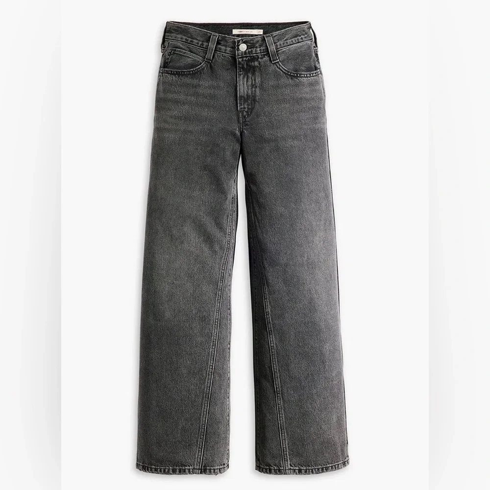 Levi’s ‘94 Baggy Wide Leg Jeans in Where’s My Phone Charcoal Washed Black sz 26